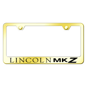 Autogold® - Gold License Plate Frame with Laser Etched Lincoln MKZ Logo