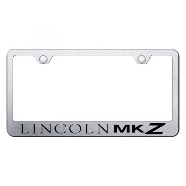 Autogold® - License Plate Frame with Laser Etched Lincoln MKZ Logo