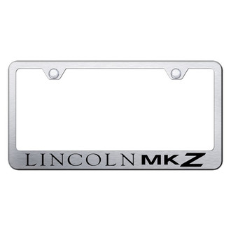 Autogold® - Brushed License Plate Frame with Laser Etched Lincoln MKZ Logo