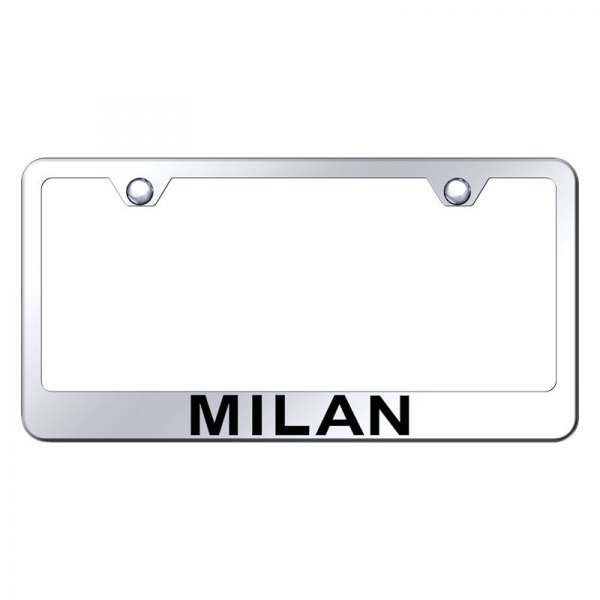 Autogold® - License Plate Frame with Laser Etched Milan Logo