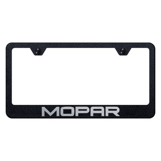 Autogold® - Rugged Black License Plate Frame with Laser Etched Mopar Logo