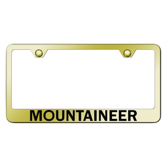 Autogold® - Gold License Plate Frame with Laser Etched Mountaineer Logo