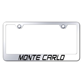 Autogold® - Chrome License Plate Frame with Laser Etched Monte Carlo Logo