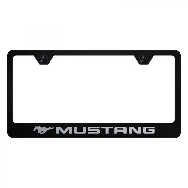 Autogold® - License Plate Frame with Laser Etched Mustang Logo