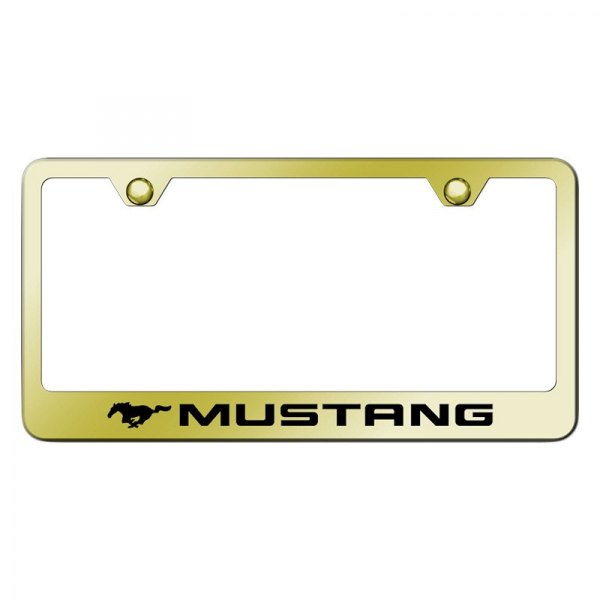 Autogold® - License Plate Frame with Laser Etched Mustang Logo