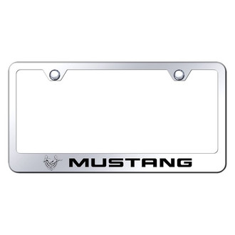 Autogold® - Chrome License Plate Frame with Laser Etched Mustang 45th Anniversary Logo