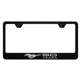 Autogold® - License Plate Frame with Laser Etched Mustang 50 Years Logo