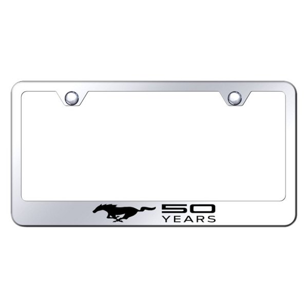 Autogold® - License Plate Frame with Laser Etched Mustang 50 Years Logo