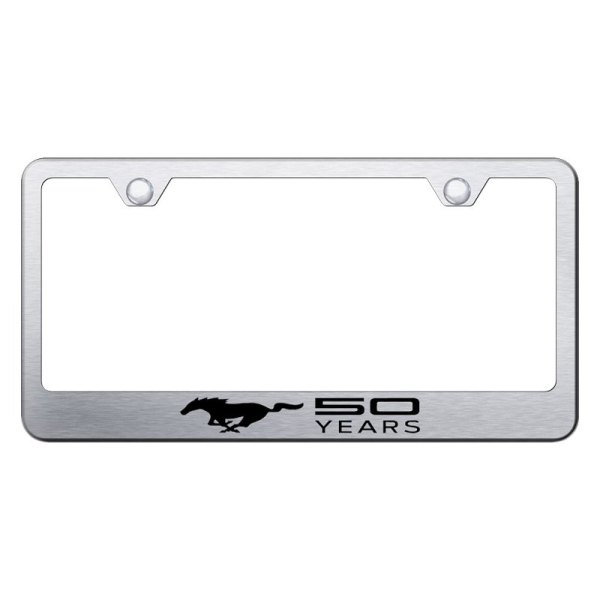 Autogold® - License Plate Frame with Laser Etched Mustang 50 Years Logo