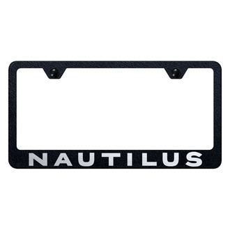 Autogold® - Rugged Black License Plate Frame with Laser Etched Nautilus Logo