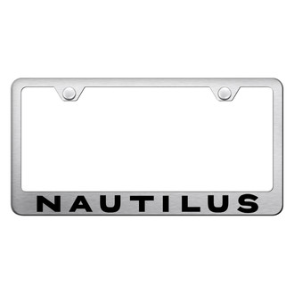 Autogold® - Brushed License Plate Frame with Laser Etched Nautilus Logo