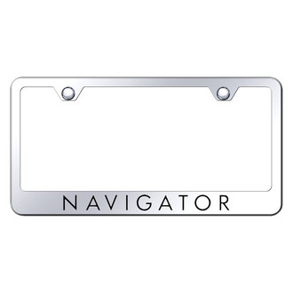 Autogold® - Chrome License Plate Frame with Laser Etched Navigator Logo