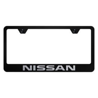 Nissan ロゴ入り ブラックメモ帳 Autogold® - License Plate Frame with Laser Etched Nissan Logo