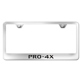 Autogold® - Chrome License Plate Frame with Laser Etched PRO-4X Logo