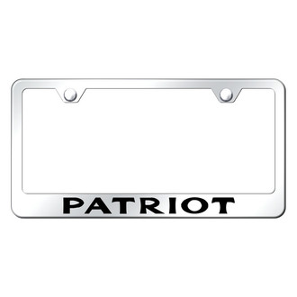 Autogold® - Chrome License Plate Frame with Laser Etched Patriot Logo