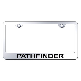 Autogold® - Chrome License Plate Frame with Laser Etched Pathfinder Logo