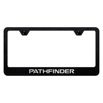 Autogold® - Rugged Black License Plate Frame with Laser Etched Pathfinder Logo