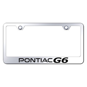 Autogold® - Chrome License Plate Frame with Laser Etched Pontiac G6 Logo