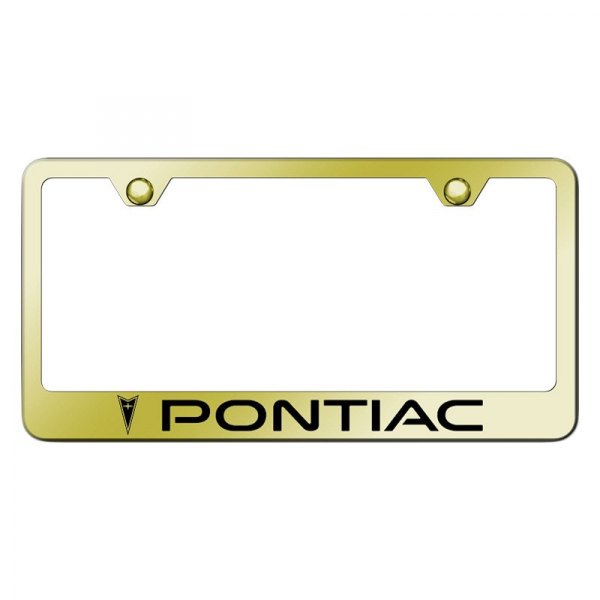 Autogold® - License Plate Frame with Laser Etched Pontiac Logo