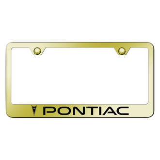 Autogold® - Gold License Plate Frame with Laser Etched Pontiac Logo