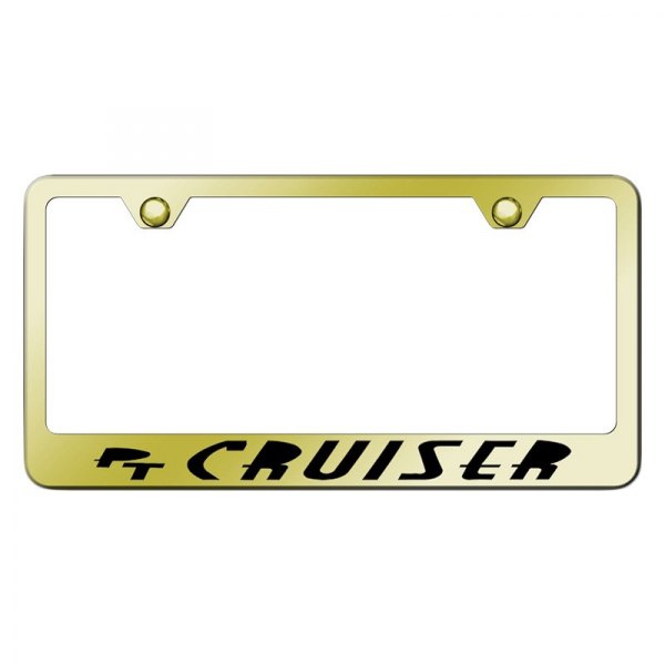 Autogold® - License Plate Frame with Laser Etched PT Cruiser Logo