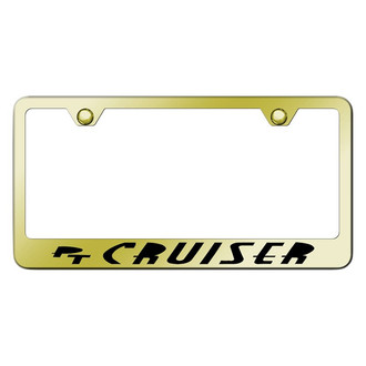 Autogold® - Gold License Plate Frame with Laser Etched PT Cruiser Logo