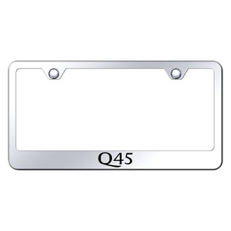 Autogold® - Chrome License Plate Frame with Laser Etched Q45 Logo