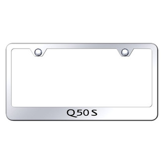 Autogold® - Chrome License Plate Frame with Laser Etched Q50S Logo