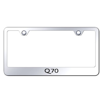 Autogold® - Chrome License Plate Frame with Laser Etched Q70 Logo