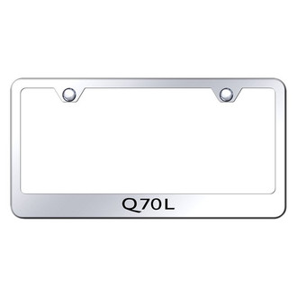 Autogold® - Chrome License Plate Frame with Laser Etched Q70L Logo