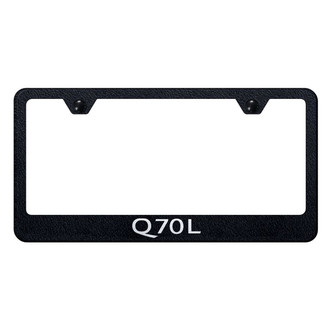 Autogold® - Rugged Black License Plate Frame with Laser Etched Q70L Logo