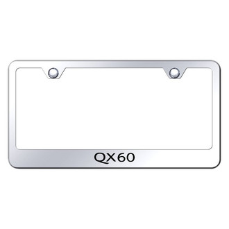 Autogold® - Chrome License Plate Frame with Laser Etched QX60 Logo