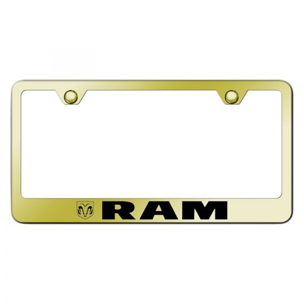 Autogold® - License Plate Frame with Laser Etched RAM Logo