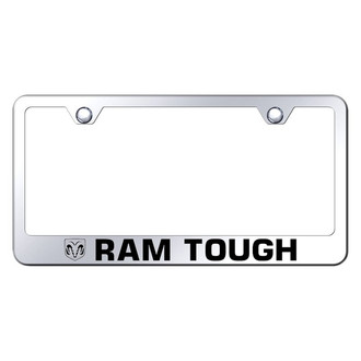 Autogold® - Chrome License Plate Frame with Laser Etched Ram Tough Logo