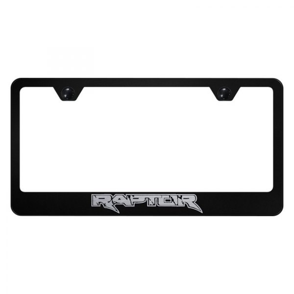 Autogold® - License Plate Frame with Laser Etched Raptor Logo