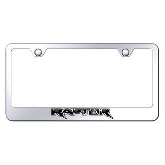Autogold® - Chrome License Plate Frame with Laser Etched Raptor Logo