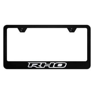 Autogold® - Black License Plate Frame with RHO Logo