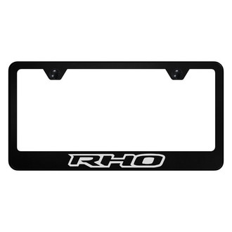 Autogold® - UV Printed Black License Plate Frame with Black RHO Logo