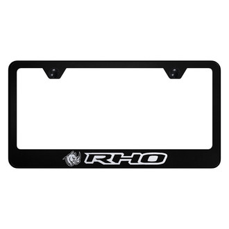 Autogold® - Black License Plate Frame with RHO Head Logo