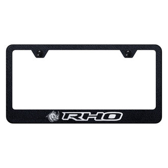 Autogold® - Rugged Black License Plate Frame with RHO Head Logo
