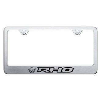Autogold® - Brushed License Plate Frame with RHO Head Logo