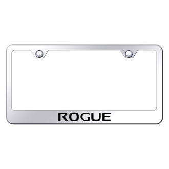 Autogold® - Chrome License Plate Frame with Laser Etched Rogue Logo