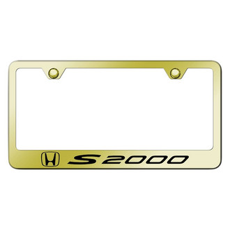 Autogold® - Gold License Plate Frame with Laser Etched S2000 Logo