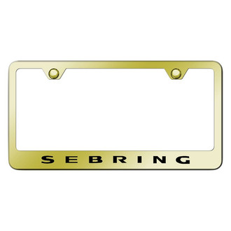 Autogold® - Gold License Plate Frame with Laser Etched Sebring Logo