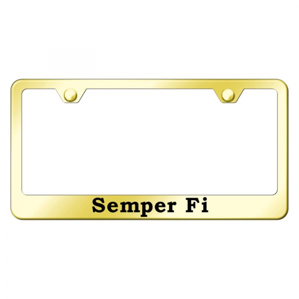 Autogold® - License Plate Frame with Laser Etched Semper Fi Logo