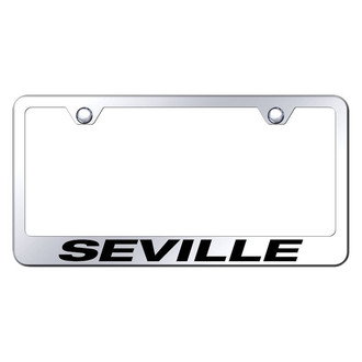 Autogold® - Chrome License Plate Frame with Laser Etched Seville Logo