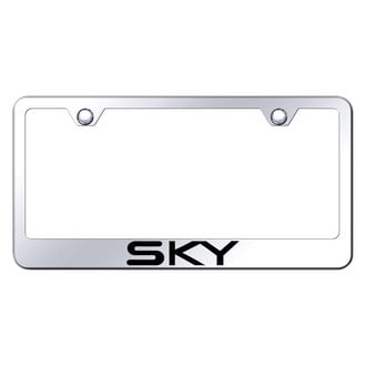 Autogold® - Chrome License Plate Frame with Laser Etched Sky Logo