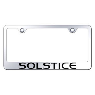 Autogold® - Chrome License Plate Frame with Laser Etched Solstice Logo