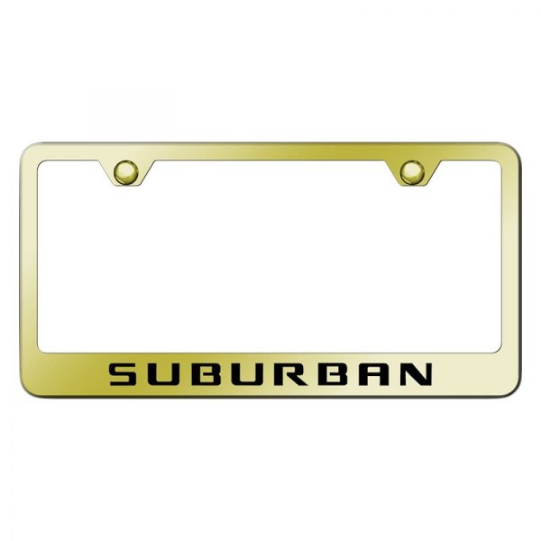 Autogold® - License Plate Frame with Laser Etched Suburban Logo