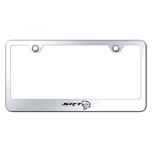 Autogold® - License Plate Frame with Laser Etched SRT Hellcat Logo
